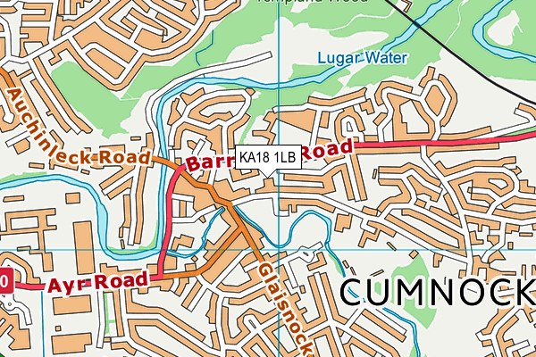 KA18 1LB map - OS VectorMap District (Ordnance Survey)