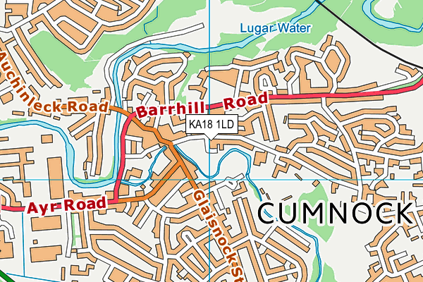 KA18 1LD map - OS VectorMap District (Ordnance Survey)