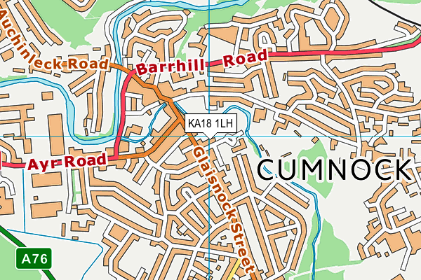 KA18 1LH map - OS VectorMap District (Ordnance Survey)