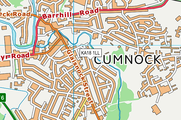 KA18 1LL map - OS VectorMap District (Ordnance Survey)