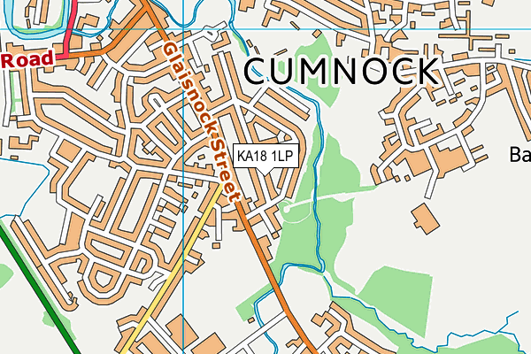 KA18 1LP map - OS VectorMap District (Ordnance Survey)