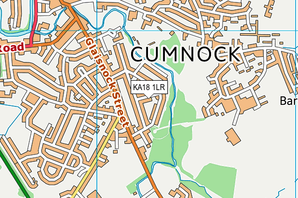 KA18 1LR map - OS VectorMap District (Ordnance Survey)