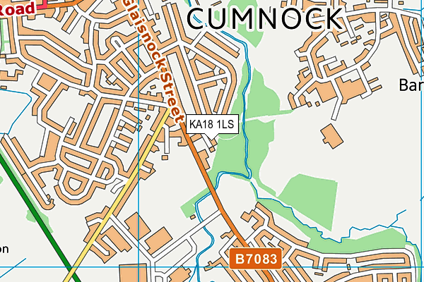 KA18 1LS map - OS VectorMap District (Ordnance Survey)