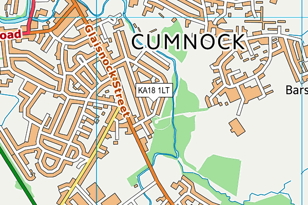 KA18 1LT map - OS VectorMap District (Ordnance Survey)