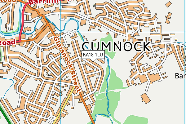 KA18 1LU map - OS VectorMap District (Ordnance Survey)