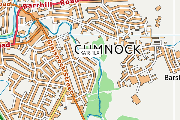 KA18 1LX map - OS VectorMap District (Ordnance Survey)