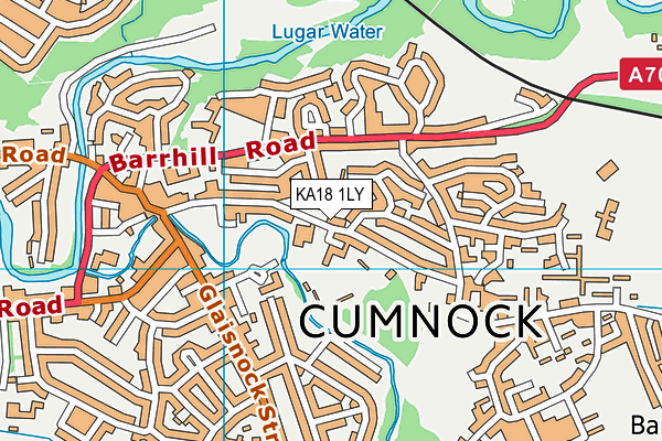 KA18 1LY map - OS VectorMap District (Ordnance Survey)