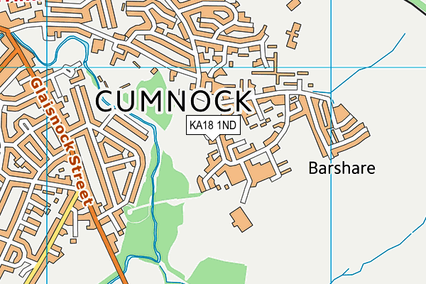 KA18 1ND map - OS VectorMap District (Ordnance Survey)