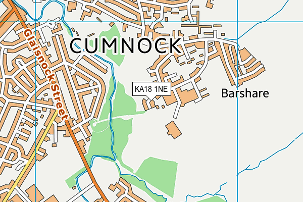 KA18 1NE map - OS VectorMap District (Ordnance Survey)