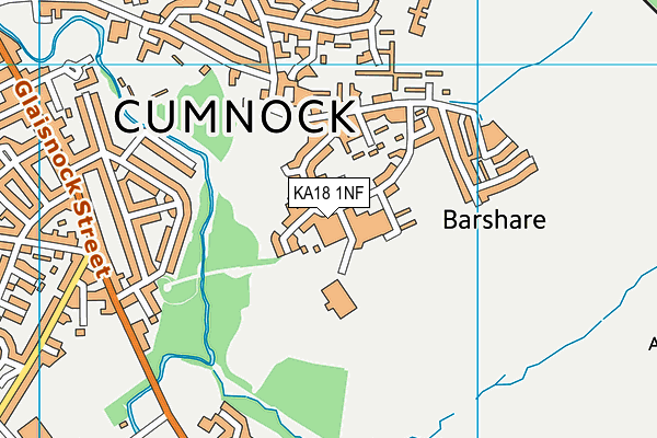 KA18 1NF map - OS VectorMap District (Ordnance Survey)