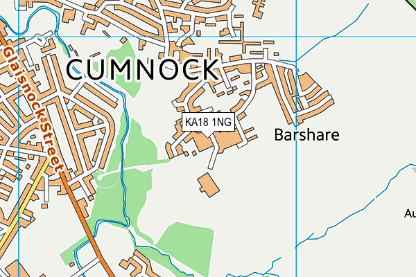 KA18 1NG map - OS VectorMap District (Ordnance Survey)