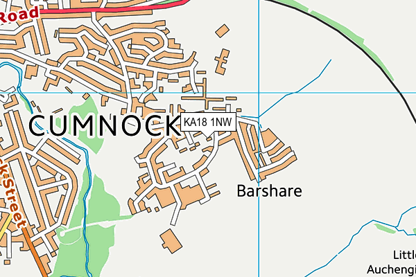 KA18 1NW map - OS VectorMap District (Ordnance Survey)