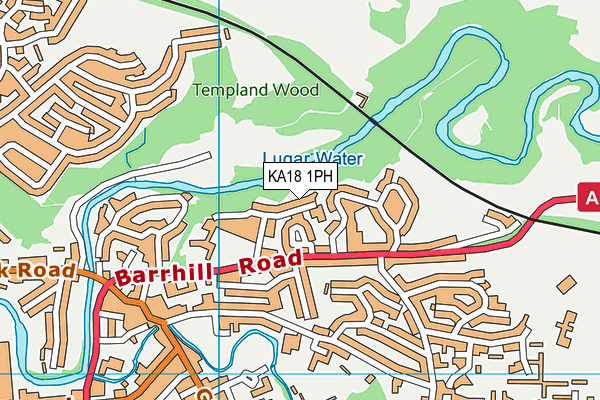 KA18 1PH map - OS VectorMap District (Ordnance Survey)