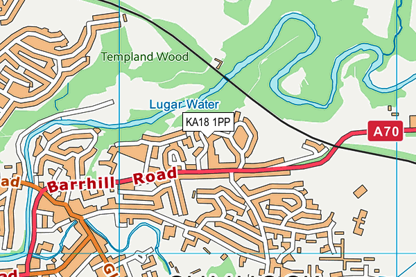 KA18 1PP map - OS VectorMap District (Ordnance Survey)