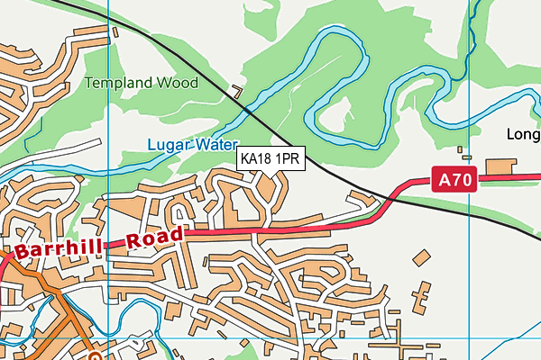 KA18 1PR map - OS VectorMap District (Ordnance Survey)