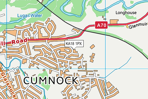 KA18 1PX map - OS VectorMap District (Ordnance Survey)