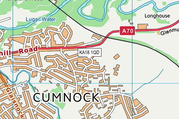 KA18 1QD map - OS VectorMap District (Ordnance Survey)