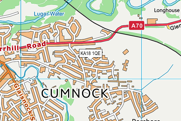 KA18 1QE map - OS VectorMap District (Ordnance Survey)