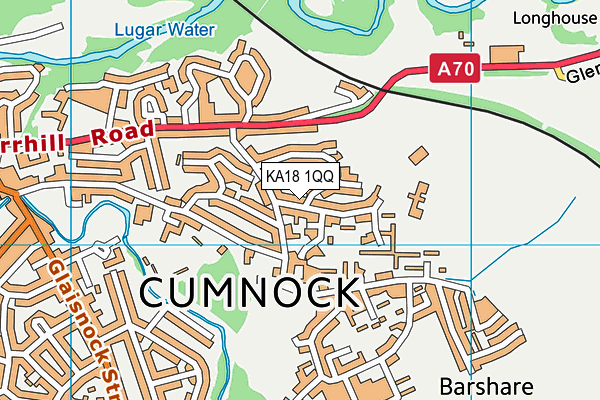 KA18 1QQ map - OS VectorMap District (Ordnance Survey)