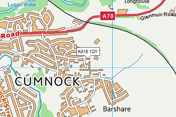 KA18 1QY map - OS VectorMap District (Ordnance Survey)