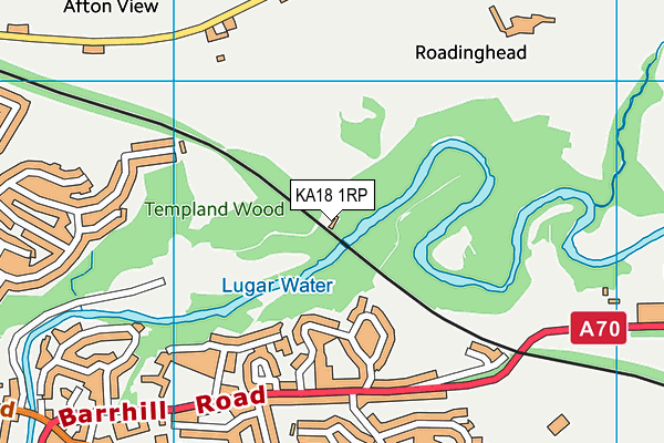 KA18 1RP map - OS VectorMap District (Ordnance Survey)