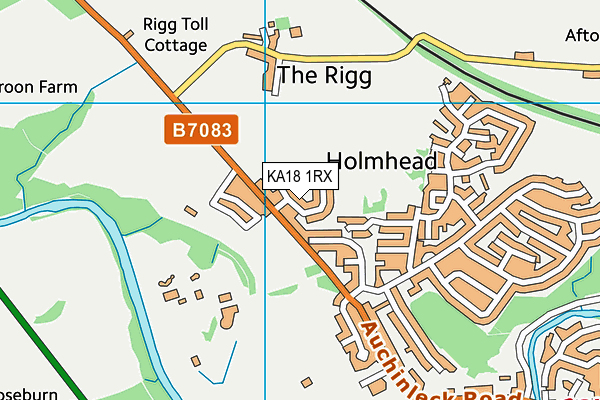 KA18 1RX map - OS VectorMap District (Ordnance Survey)