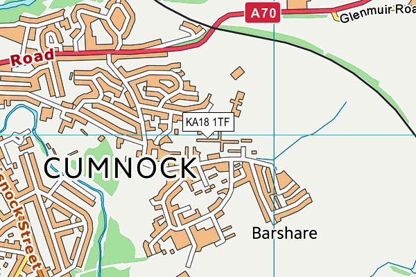 KA18 1TF map - OS VectorMap District (Ordnance Survey)