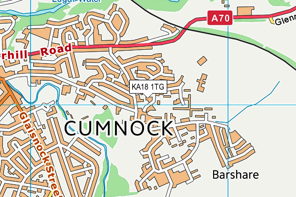 KA18 1TG map - OS VectorMap District (Ordnance Survey)