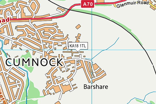 KA18 1TL map - OS VectorMap District (Ordnance Survey)