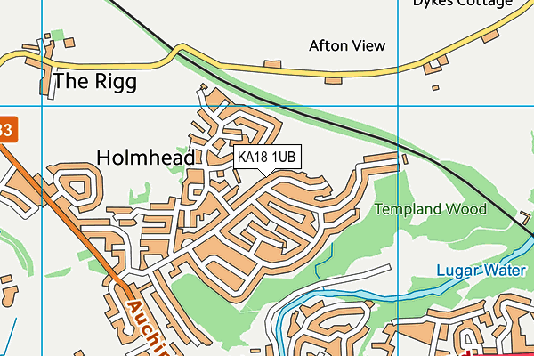 KA18 1UB map - OS VectorMap District (Ordnance Survey)