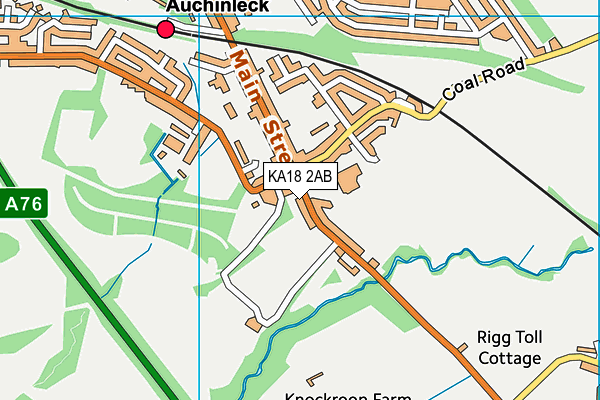 KA18 2AB map - OS VectorMap District (Ordnance Survey)