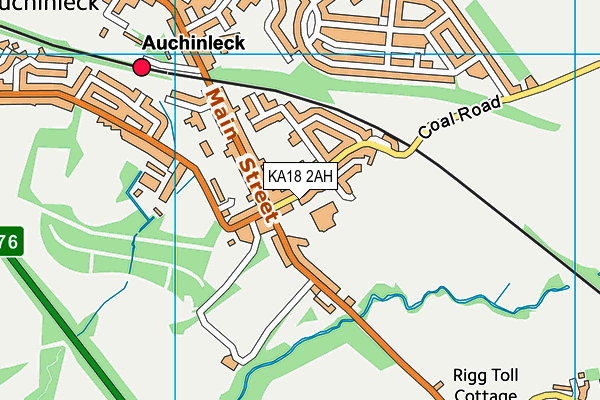 KA18 2AH map - OS VectorMap District (Ordnance Survey)