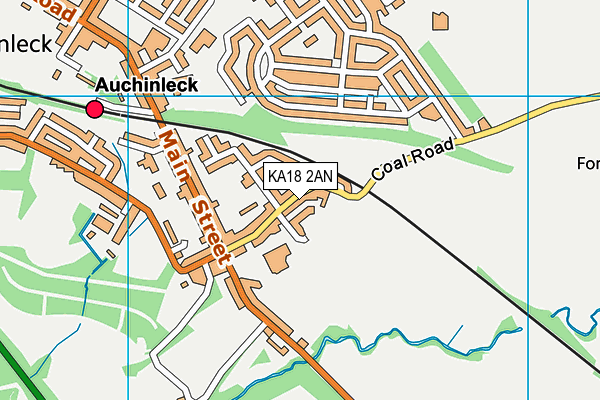 KA18 2AN map - OS VectorMap District (Ordnance Survey)