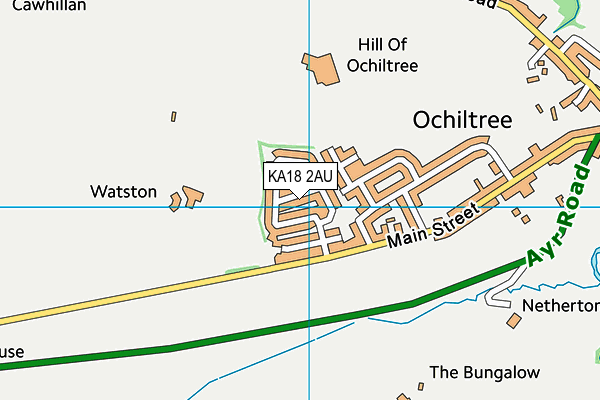 KA18 2AU map - OS VectorMap District (Ordnance Survey)