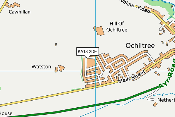 KA18 2DE map - OS VectorMap District (Ordnance Survey)