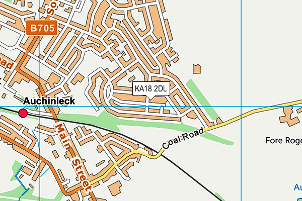 KA18 2DL map - OS VectorMap District (Ordnance Survey)