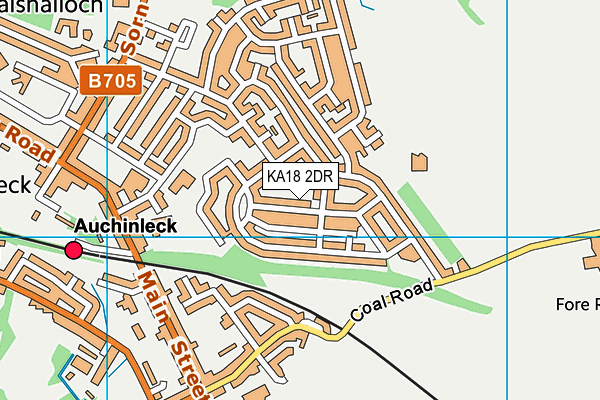 KA18 2DR map - OS VectorMap District (Ordnance Survey)