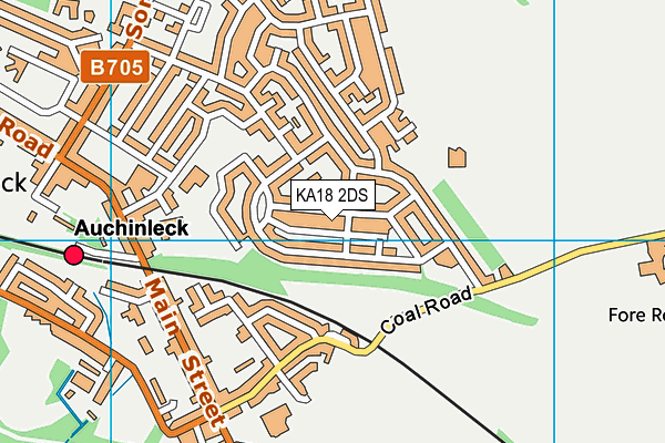 KA18 2DS map - OS VectorMap District (Ordnance Survey)