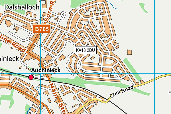 KA18 2DU map - OS VectorMap District (Ordnance Survey)