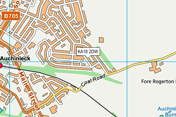 KA18 2DW map - OS VectorMap District (Ordnance Survey)