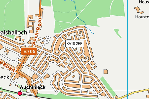 KA18 2EF map - OS VectorMap District (Ordnance Survey)