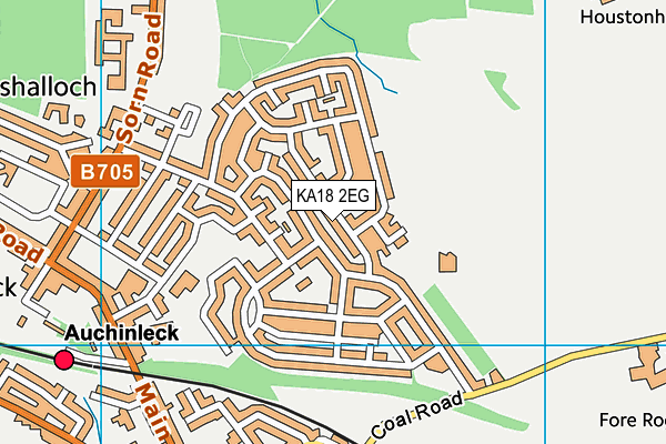 KA18 2EG map - OS VectorMap District (Ordnance Survey)