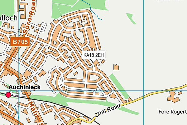 KA18 2EH map - OS VectorMap District (Ordnance Survey)