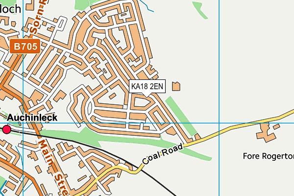 KA18 2EN map - OS VectorMap District (Ordnance Survey)