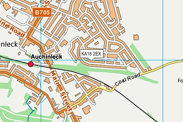 KA18 2EX map - OS VectorMap District (Ordnance Survey)