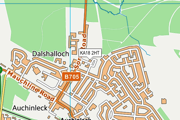 KA18 2HT map - OS VectorMap District (Ordnance Survey)