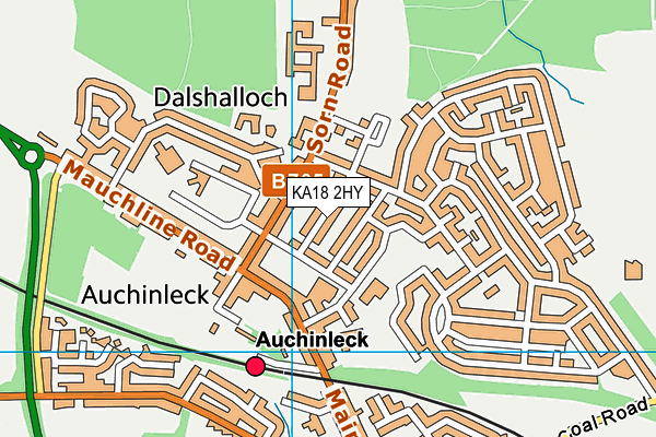 KA18 2HY map - OS VectorMap District (Ordnance Survey)