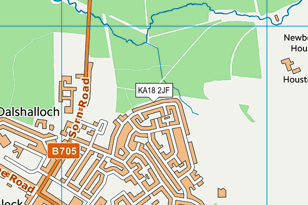 KA18 2JF map - OS VectorMap District (Ordnance Survey)