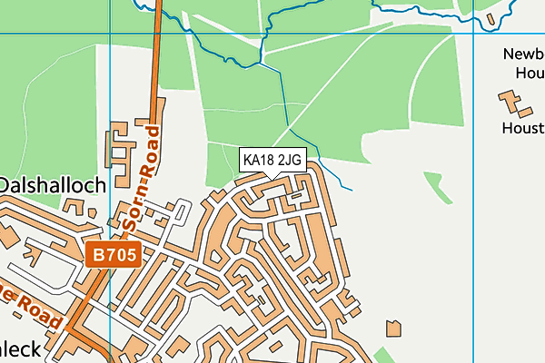 KA18 2JG map - OS VectorMap District (Ordnance Survey)