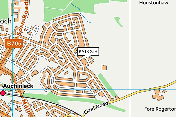 KA18 2JH map - OS VectorMap District (Ordnance Survey)